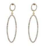 0.74 Cts. 14K Yellow Gold Diamond Drop Earrings